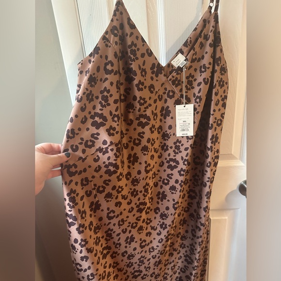 NWT A New Day Animal Print Slip Dress with Split XXL - Picture 4 of 4